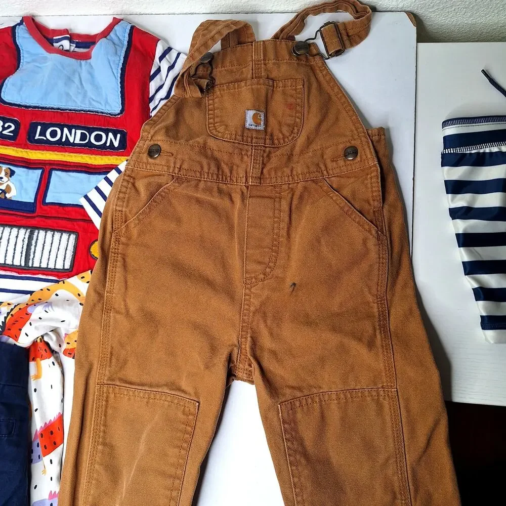 Boys 3-4/4-5 Clothing Lot Mini Boden Tea Janie & Jack Carhartt Outfits Overalls